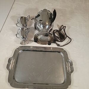 Farberware Coffee Pot Percolator Urn Set No 40 USA Complete Works Great!